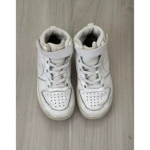 Nike Court Vision Mid Sneakers Toddler Size 11C White High Top Shoes Boys Girls